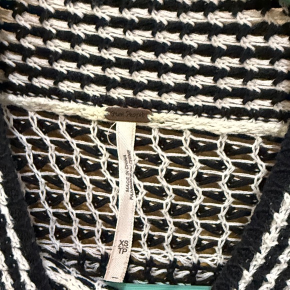 Free People Blue and white long sleeve top size XS - Picture 2 of 16